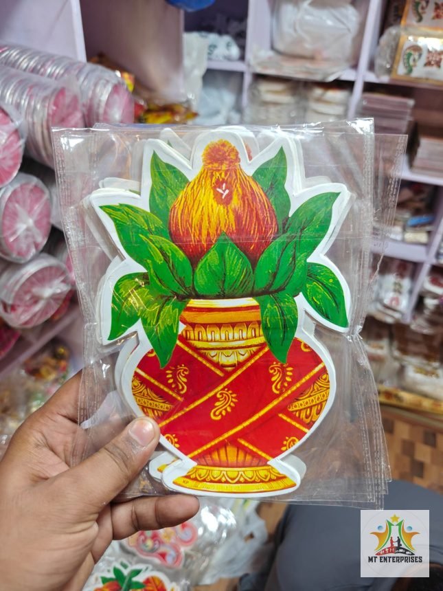 8 inch Kalash Paper Sticker (10 Ps Packet)