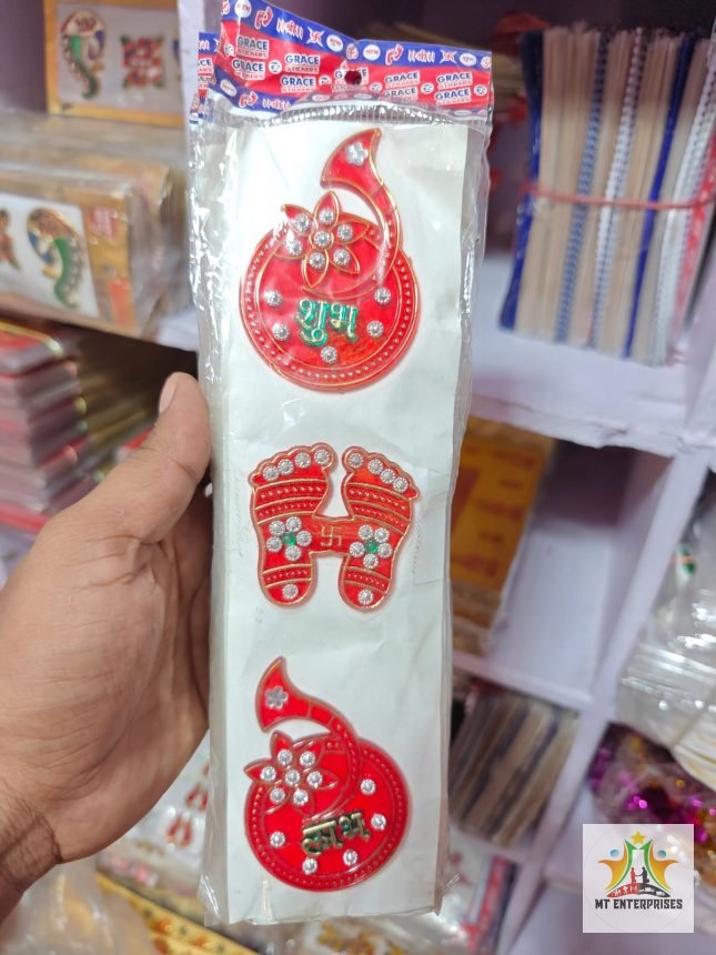 1/3 Red Plastic stone sticker (10 Ps)