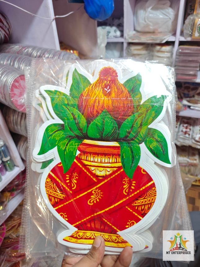 12 inch Kalash Paper Sticker (5 Ps Packet)