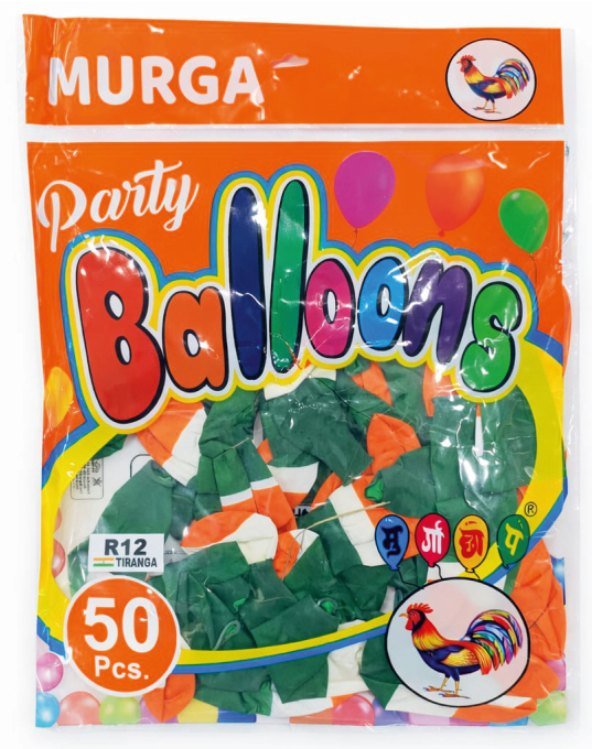 Murga Tri-Color Balloon 50 Pcs.
