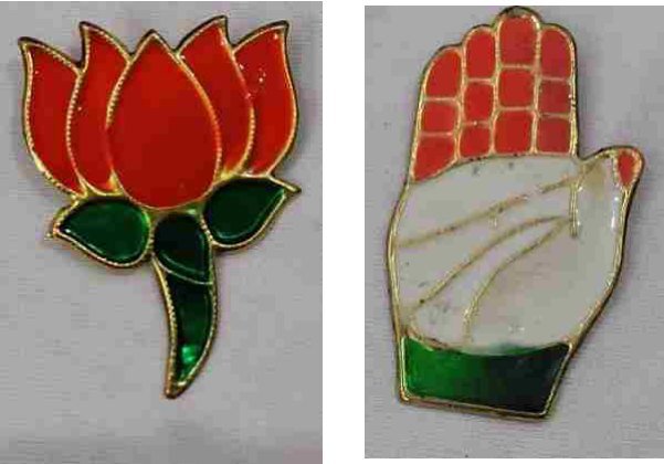 Patra Badge Small (BJP / Congress)