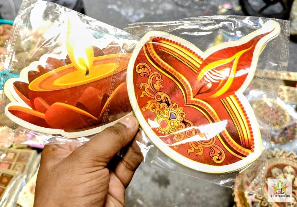 Diya Paper Sticker (10 Ps Packet)